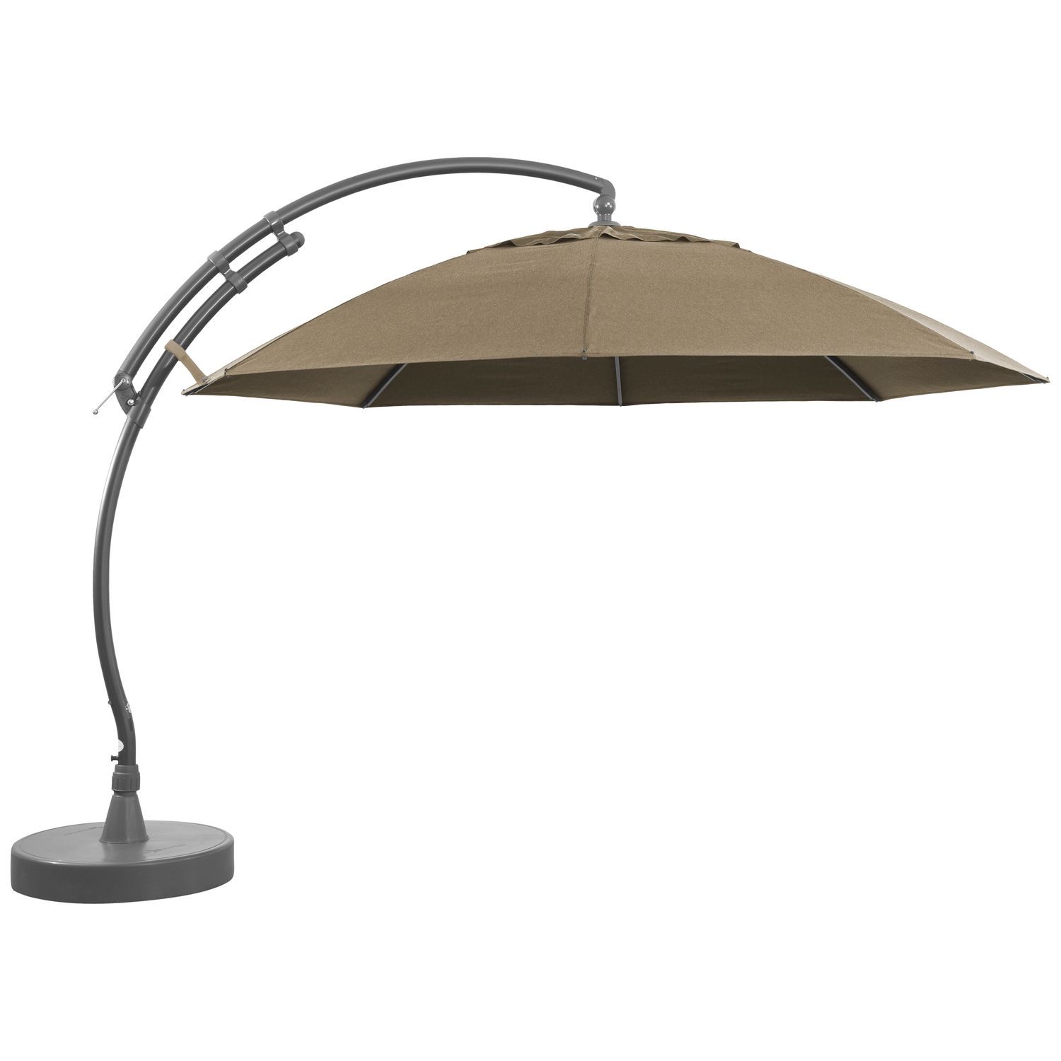 sungarden zweefparasol easy sun xl d 375cm taupe kantelbaar aluminium mast