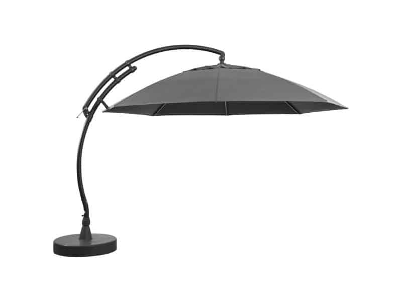 Sungarden Zweefparasol Easy Sun Xl - D 375cm - Titanium - Kantelbaar Aluminium Mast