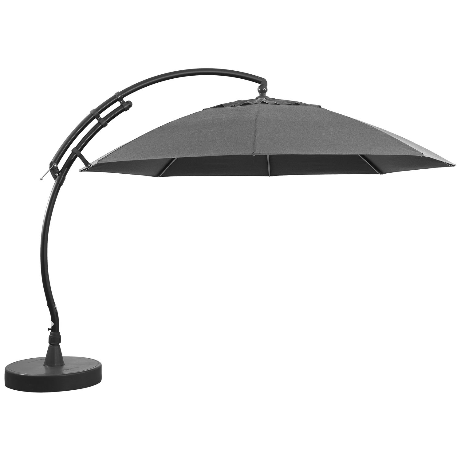 sungarden zweefparasol easy sun xl d 375cm titanium kantelbaar aluminium mast