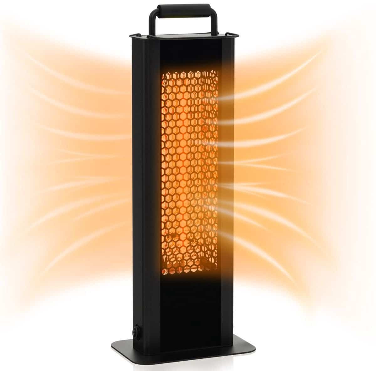 suredeal® terrasverwarmer elektrisch 1200w dubbelzijdig aluminium