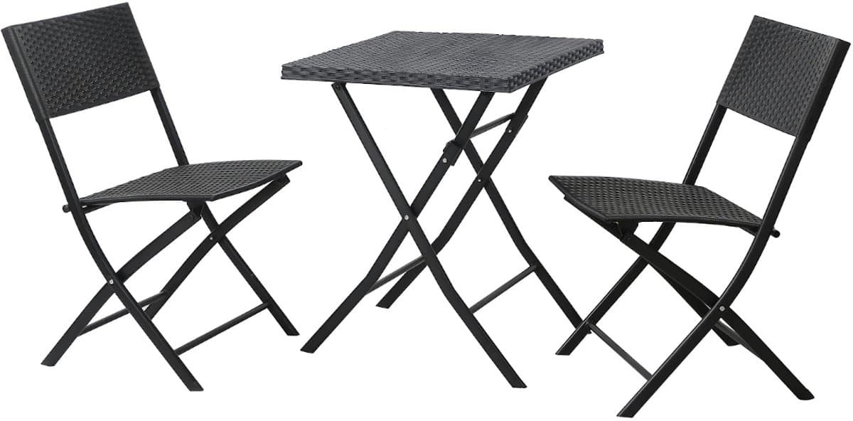 svita lima polyrattan bistroset balkonset klapmeubel stoel tafel tuinmeubel