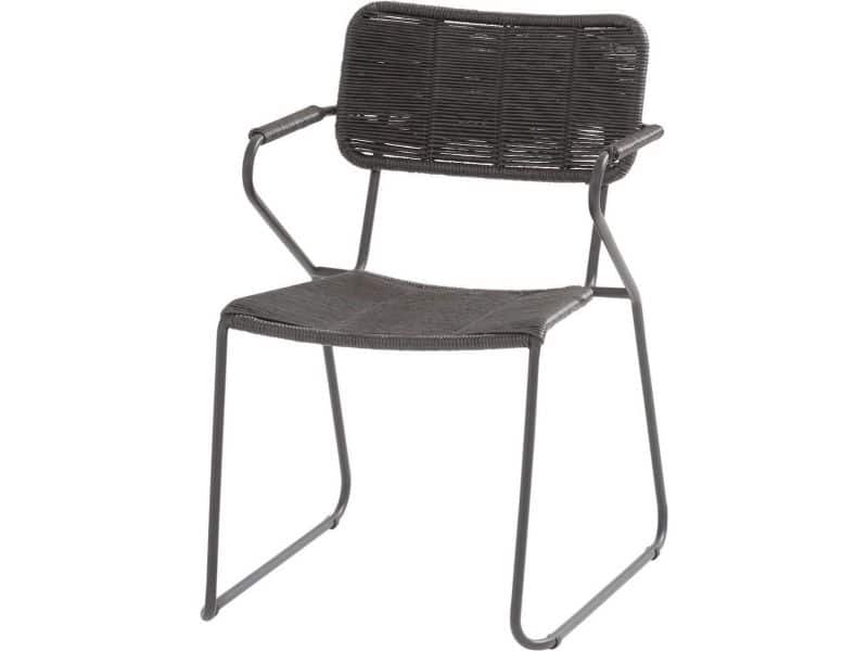 Swing stapelbare dining stoel antraciet rope Taste 4SO