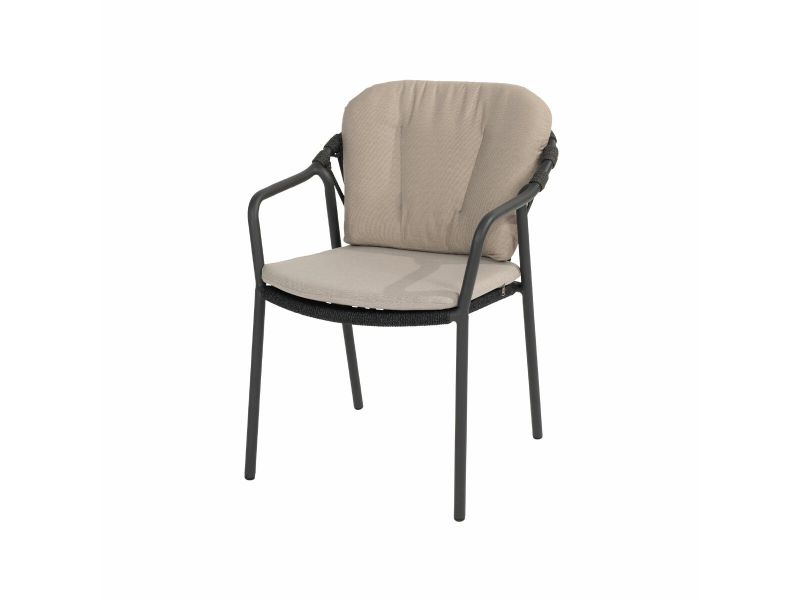 Taste by 4 Seasons Manitoba stapelbare tuinstoel - antraciet