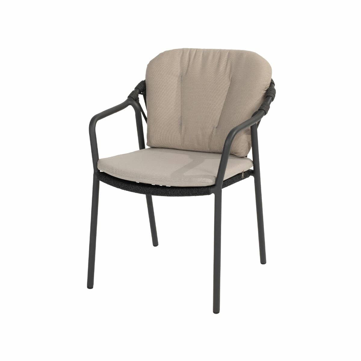 taste by 4 seasons manitoba stapelbare tuinstoel antraciet