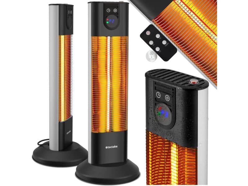 tectake® Infrarood Verwarming - Heater - 1500W - 3 Niveaus