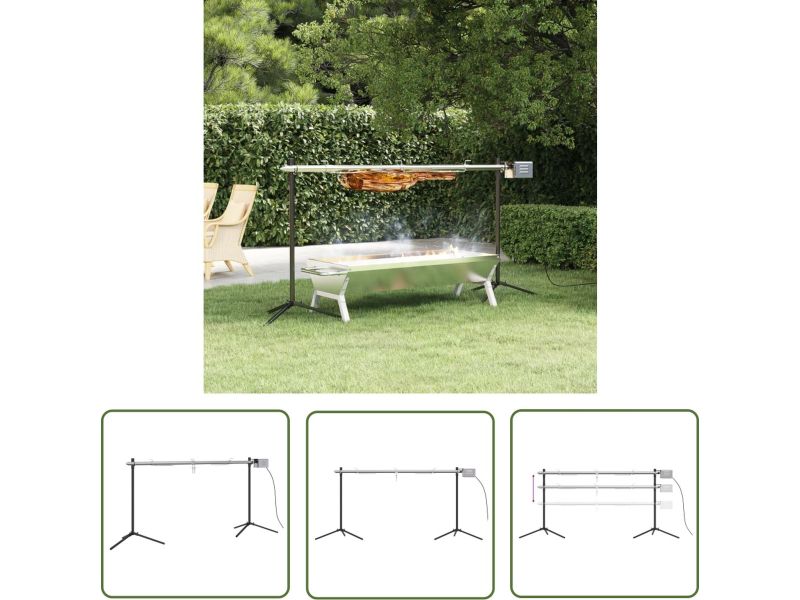 The Living Store Houtskool Barbecue Grill - Lichtgewicht - Elektrische