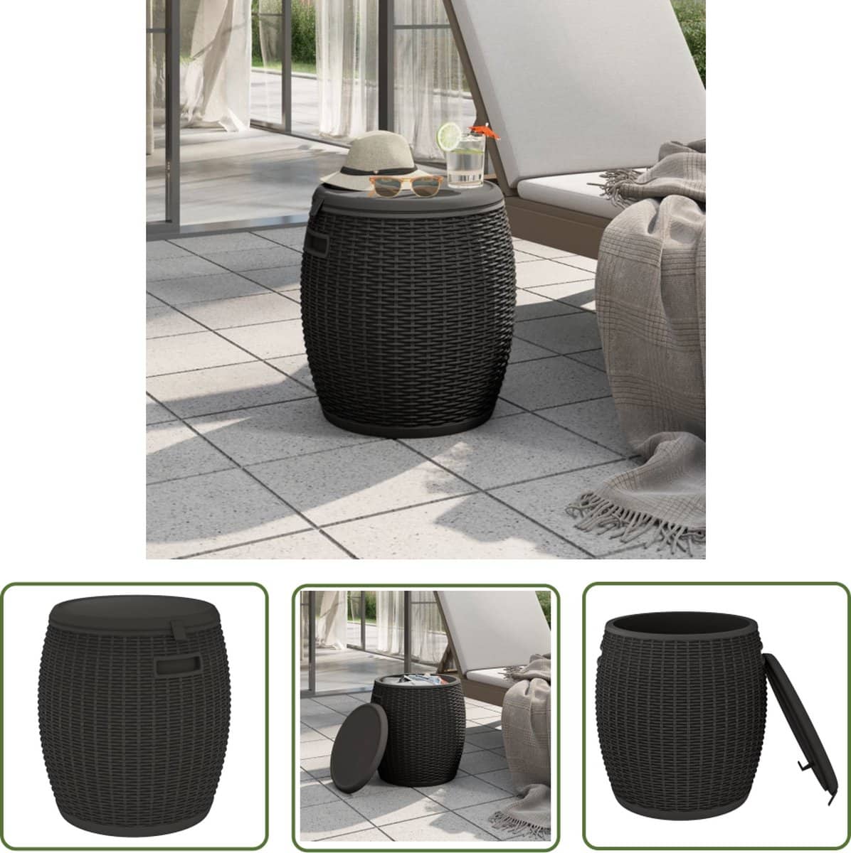 the living store opbergbox polypropeen (pp) 42.5 x 42.5 x 44 cm