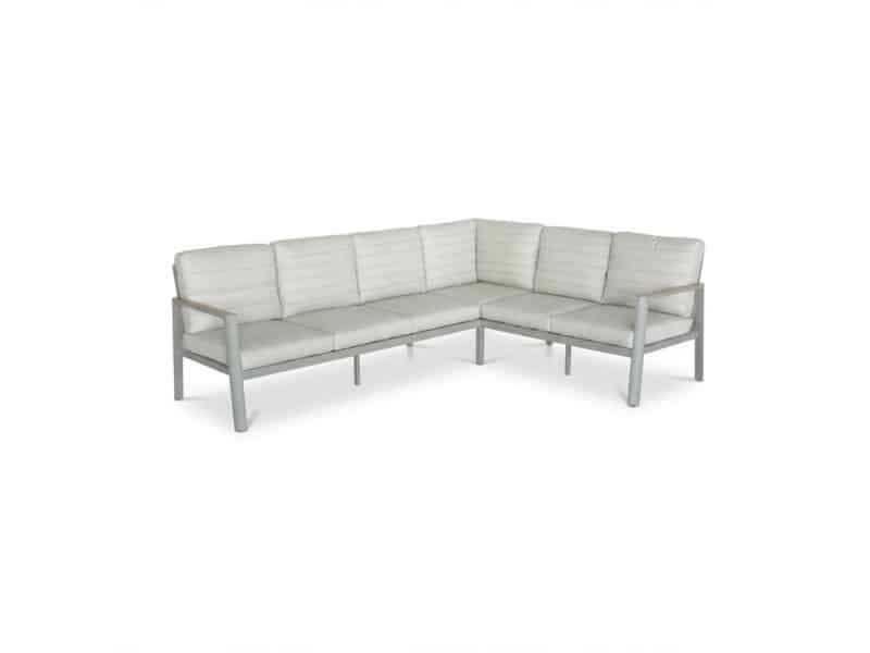 Tokyo hoek loungeset 6 personen | aluminium + polywood | beige | 3-delig - 264x204cm