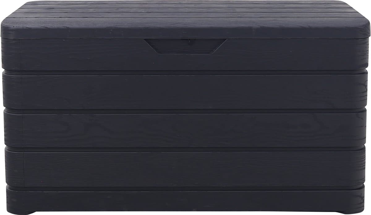 toomax dolomiti opbergbox 410l antraciet weer en vorstbestendig zeer geschikt als kussenbox voor in de tuin