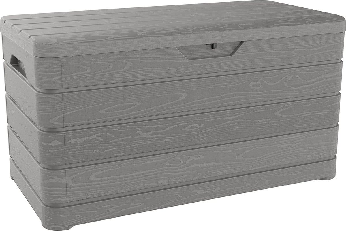 toomax dolomiti opbergbox 410l grijs weer en vorstbestendig zeer geschikt als kussenbox voor in de tuin