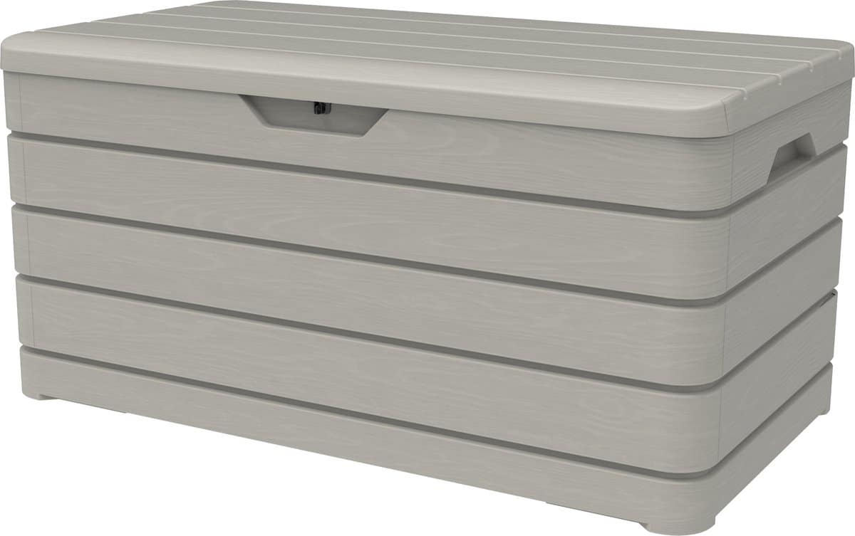 toomax dolomiti opbergbox 500l grijs weer en vorstbestendig zeer geschikt als kussenbox voor in de tuin