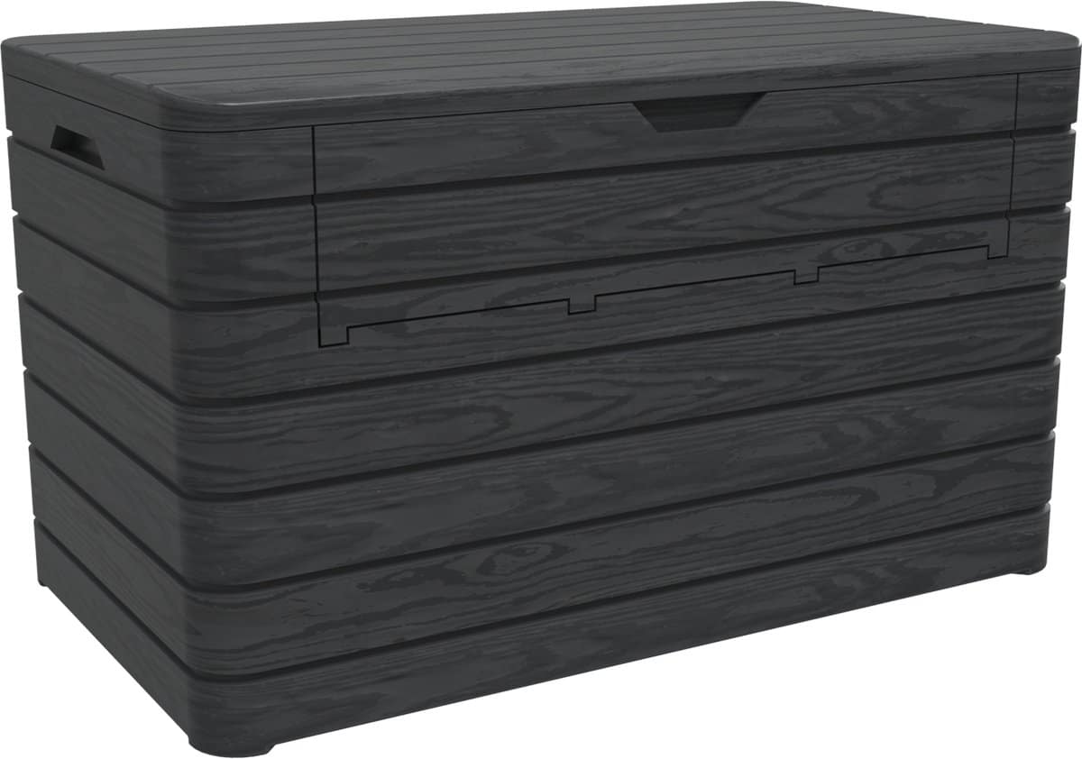 toomax dolomiti opbergbox 970l antraciet weer en vorstbestendig zeer geschikt als kussenbox voor in de tuin