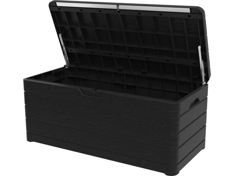 Toomax Dolomiti opbergbox met deksel - 640L - Antraciet - Kunststof - Waterdichte kussenbox voor buiten in de tuin