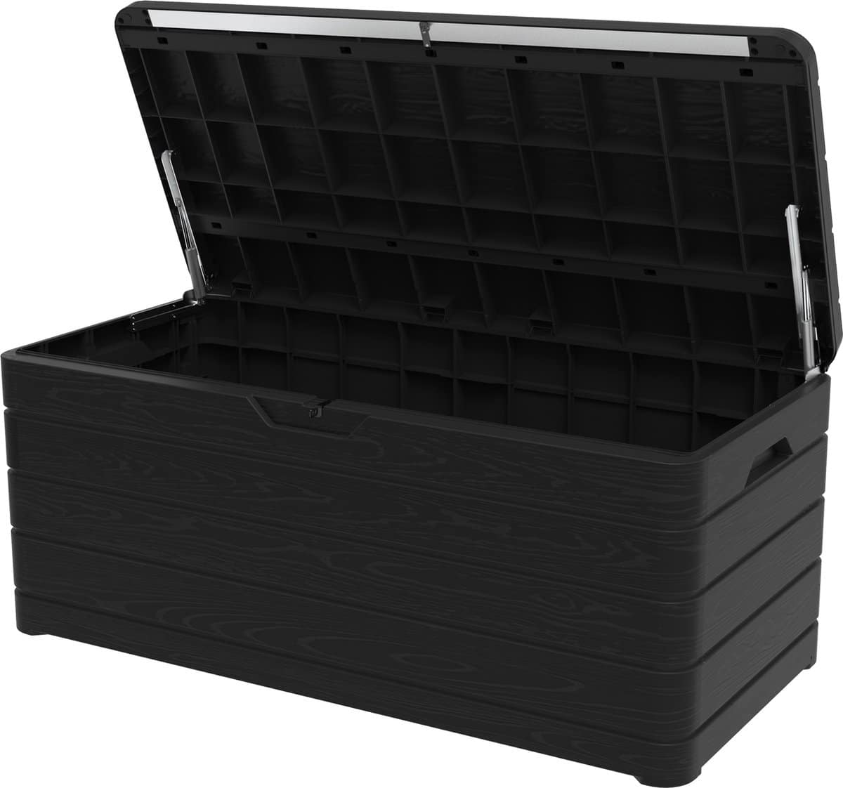 toomax dolomiti opbergbox met deksel 640l antraciet kunststof waterdichte kussenbox voor buiten in de tuin