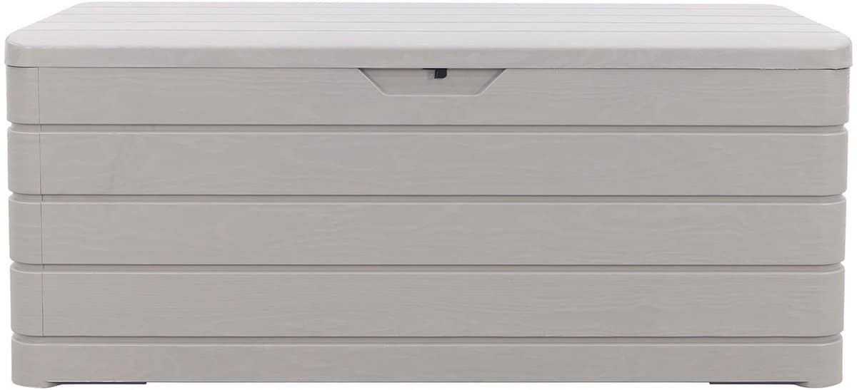 toomax dolomiti opbergbox met deksel 640l grijs kunststof waterdichte kussenbox voor buiten in de tuin