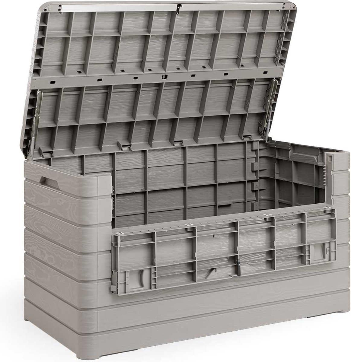 toomax dolomiti opbergbox met deksel 970l grijs kunststof waterdichte kussenbox voor buiten in de tuin