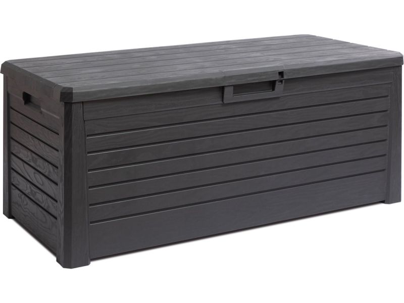 Toomax Florida opbergbox met deksel - 550L - Antraciet - Kunststof - Waterdichte kussenbox voor buiten in de tuin