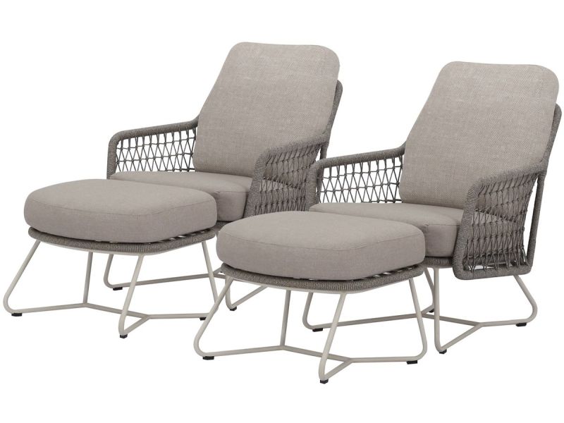 Trapani lounge balkonset 4 delig naturel zand rope