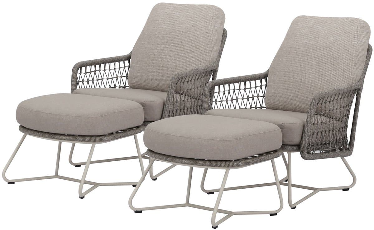 trapani lounge balkonset 4 delig naturel zand rope