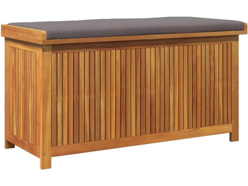 Tuin opbergbox 113x50x60.5cm Massief Acaciahout - Kussenbox voor Buiten