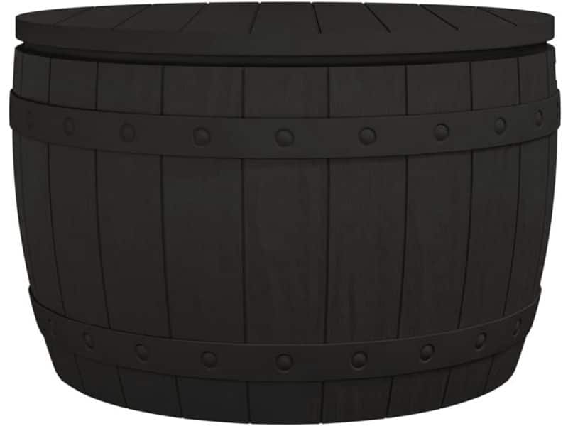 Tuinbox 3-in-1 Zwart - Polypropeen Opbergdoos voor Buiten