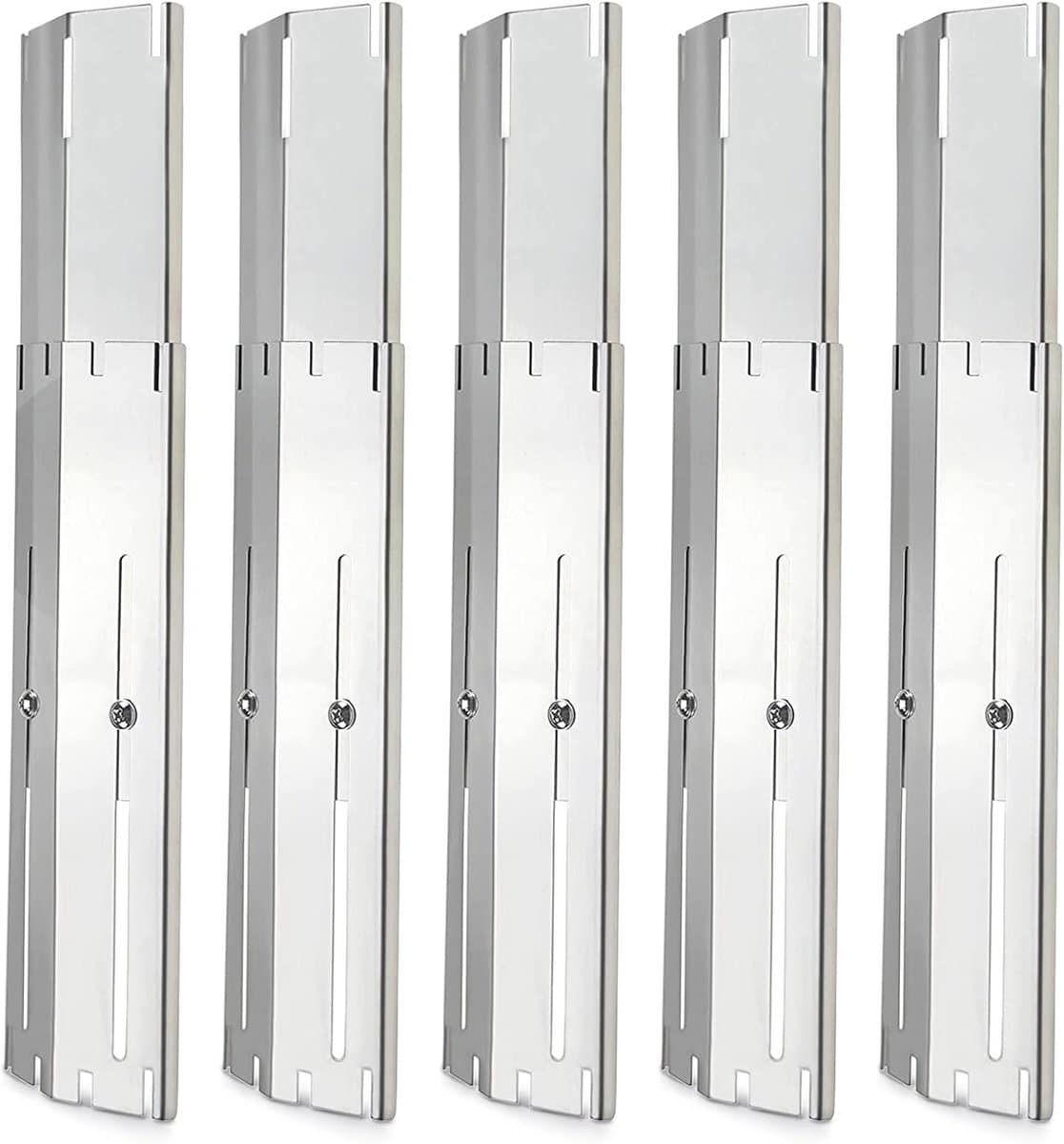 universele rvs grill warmteverdelers verstelbaar voor gas bbq (5 stuks)