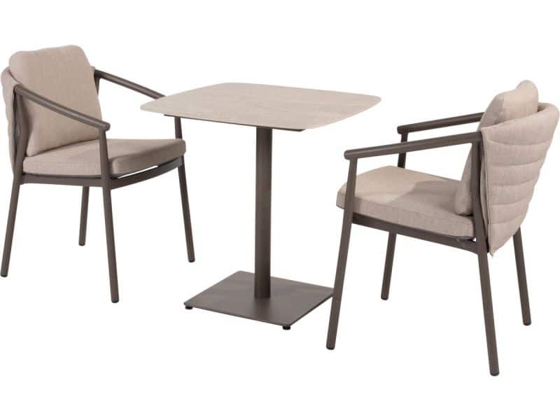 Vermont Barolo bistro dining tuinset 75x75xH75 cm 3 delig keramiek