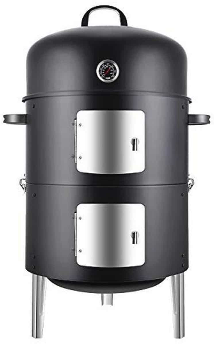 verticale houtskool roker 17 inch heavy duty bbq grill