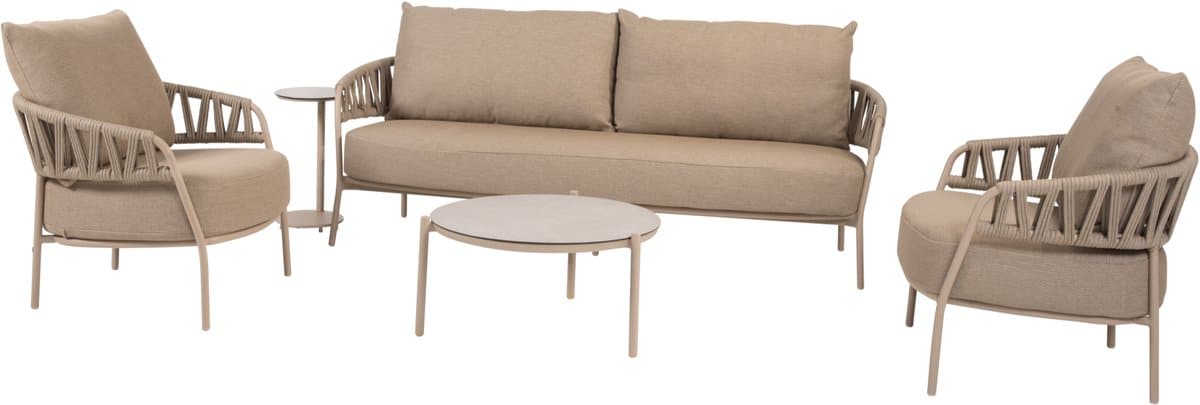 vic calma stoel bank loungeset 5 delig keramiek latte taste