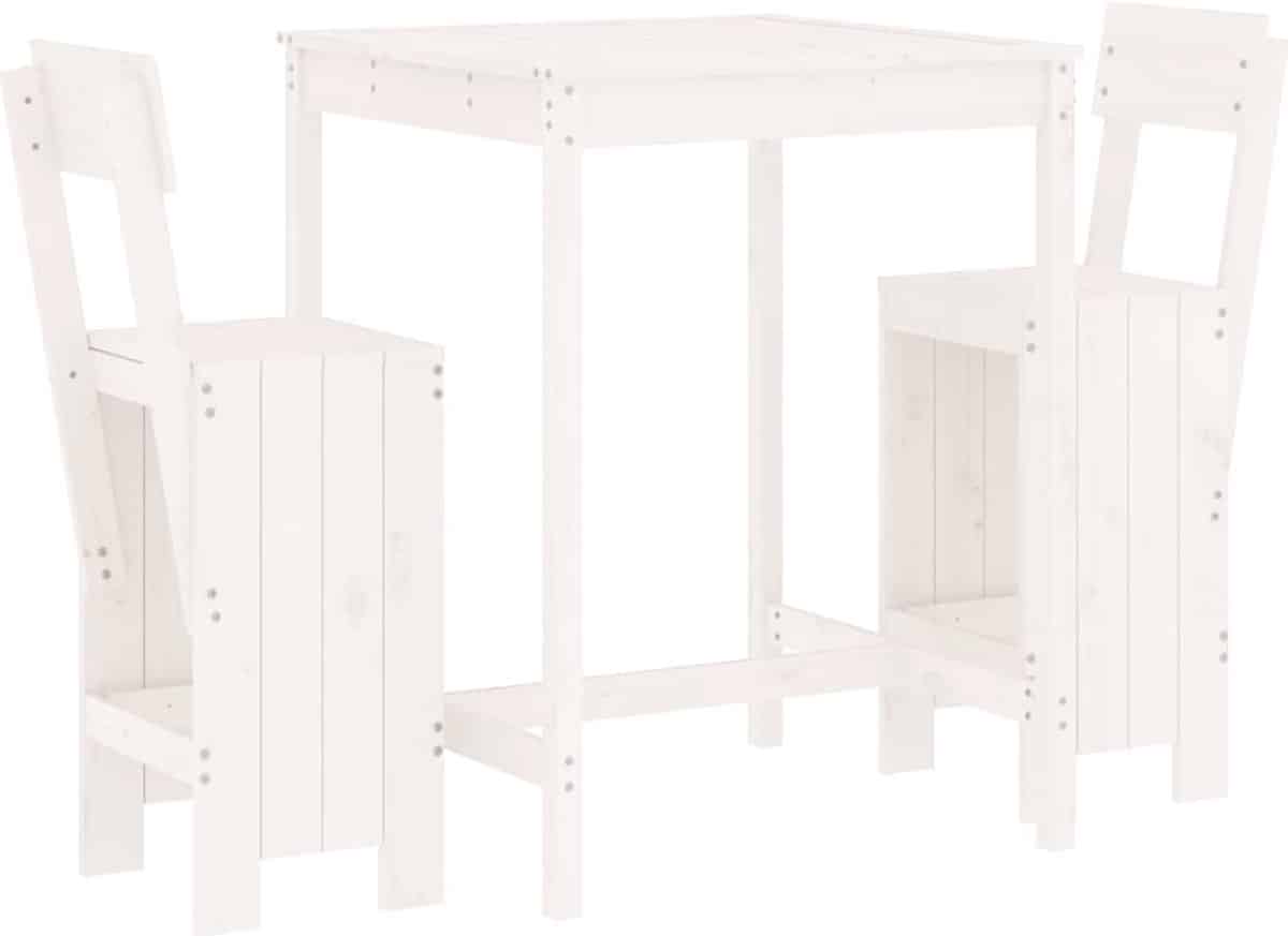 vidaxl 3 delige barset massief grenenhout