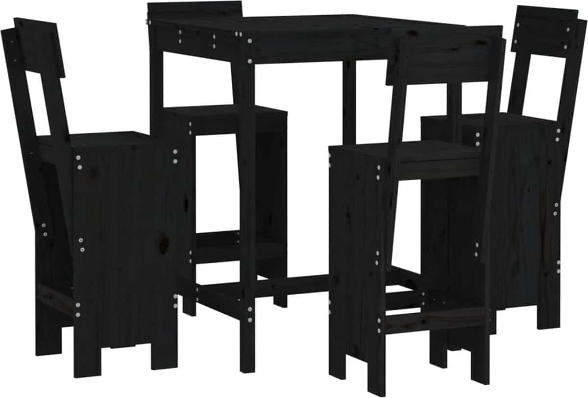 vidaxl 5 delige barset massief grenenhout