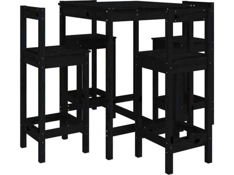 vidaXL - 5-delige - Barset - massief - grenenhout