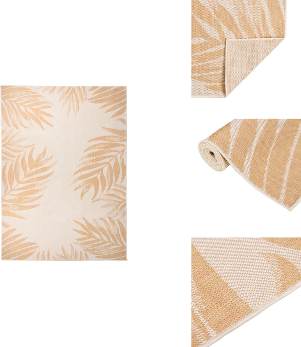 vidaxl buitenkleed buitenkleden tuinkleed platgeweven buitenkleed buitenkleed met bladpatroon platgeweven 200×280 cm