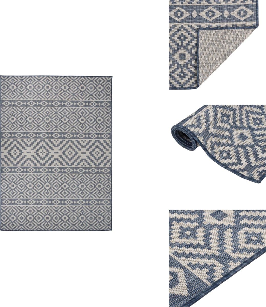 vidaxl buitenkleed buitenkleden tuinkleed platgeweven buitenkleed buitenkleed met patroon platgeweven 200×280 cm blauw