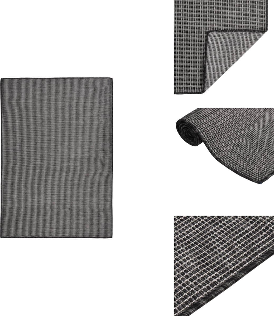 vidaxl buitenkleed buitenkleden tuinkleed platgeweven buitenkleed buitenkleed platgeweven 160×230 cm grijs