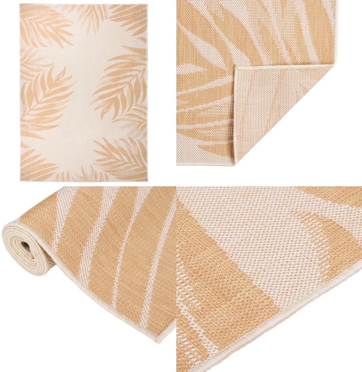 vidaxl buitenkleed met bladpatroon platgeweven 200×280 cm buitenkleed buitenkleden tuinkleed platgeweven buitenkleed