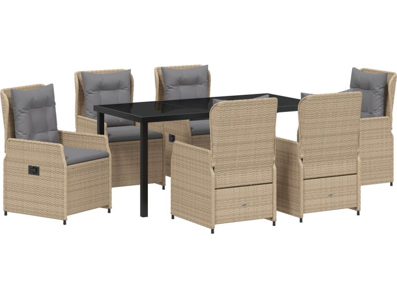 vidaXL - Tuin - Eettafel - Set - 7