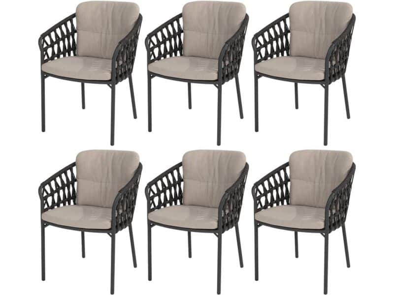 Volterra lounge balkonset 4 delig licht bruin wicker