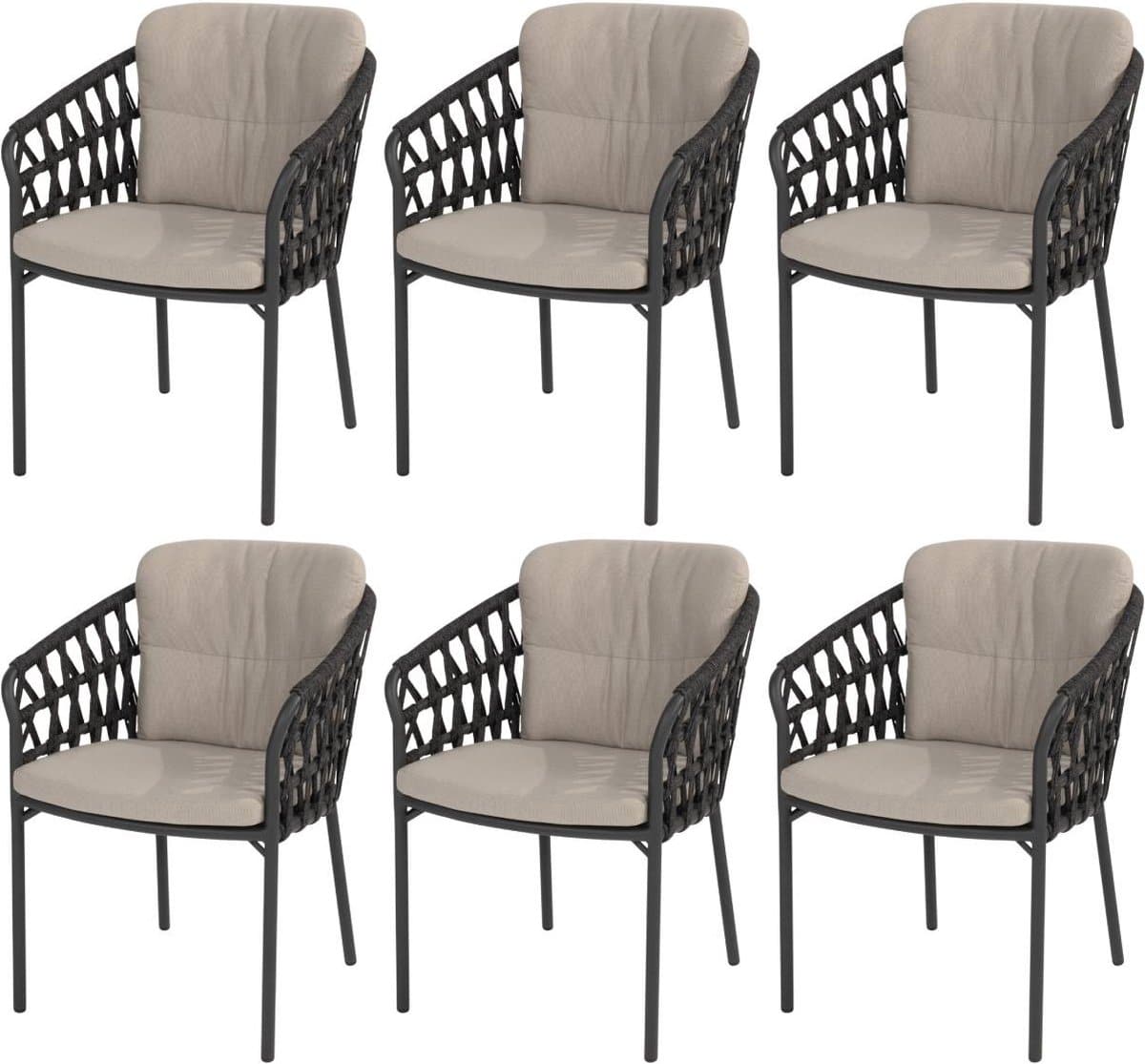 volterra lounge balkonset 4 delig licht bruin wicker