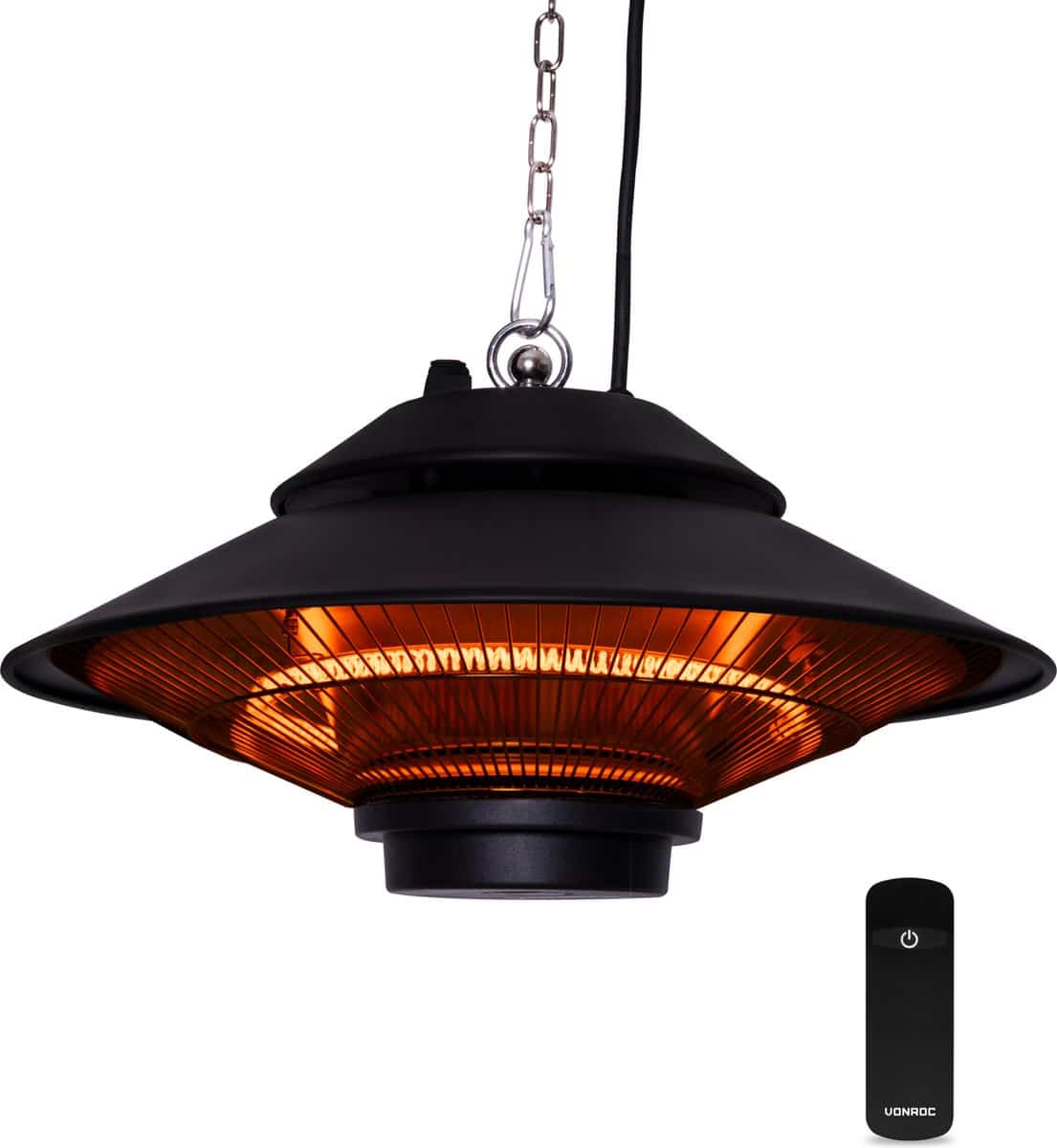 vonroc terrasverwarmer albano 1500w heater hangend