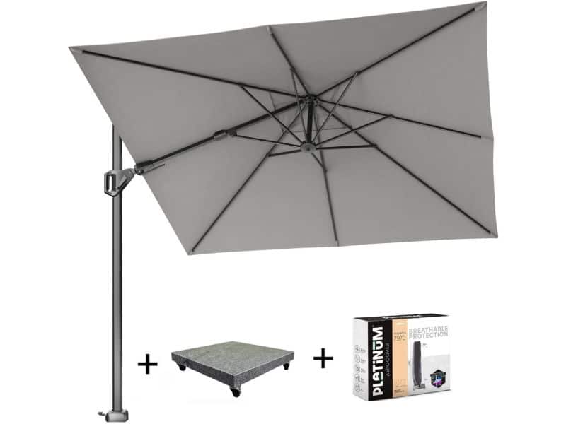 Voyager T2 zweefparasol 270x270 cm Manhattan met 90KG voet en