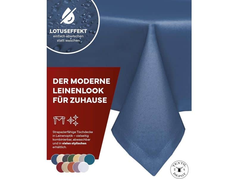 Waterafstotend Tafelkleed Linnenlook - Strijkvrij & Vlekbestendig Buitenkleed