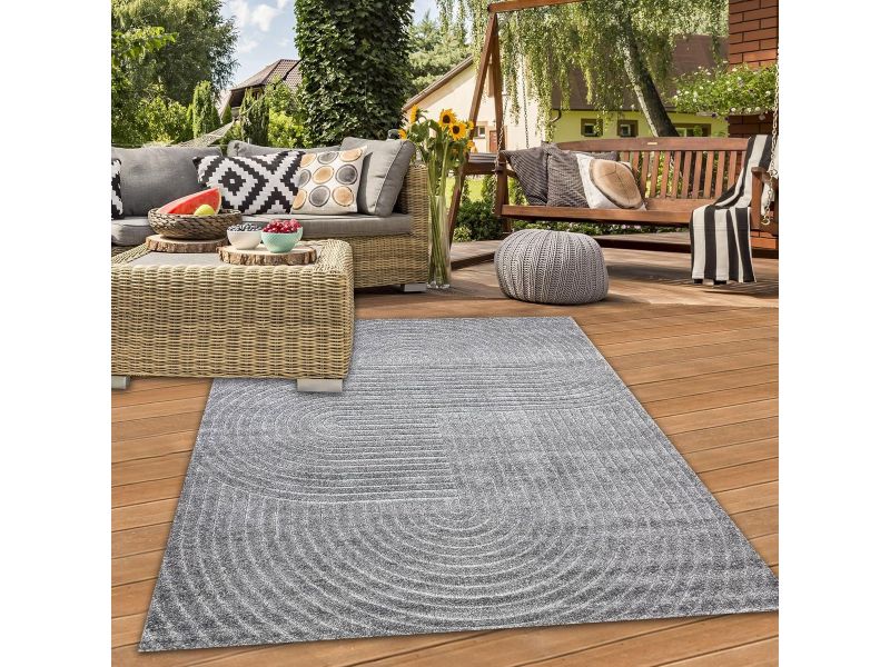 Waterdicht Buitenkleed Antraciet - Tuinkleed voor Balkon en Terras (200x280 cm)