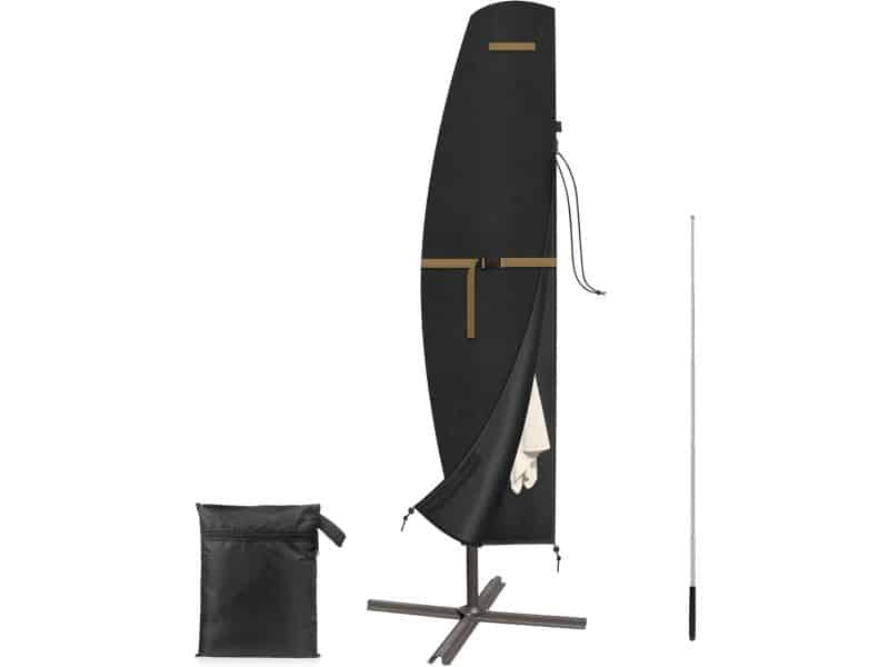 Waterdichte Cantilever Parasolhoes - Cover met Rits en Telescopische Staaf