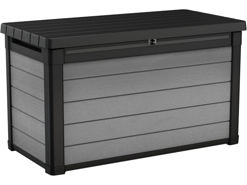 Waterdichte Kussenbox 380L Grijs - Tuinopslagbank met Zitfunctie