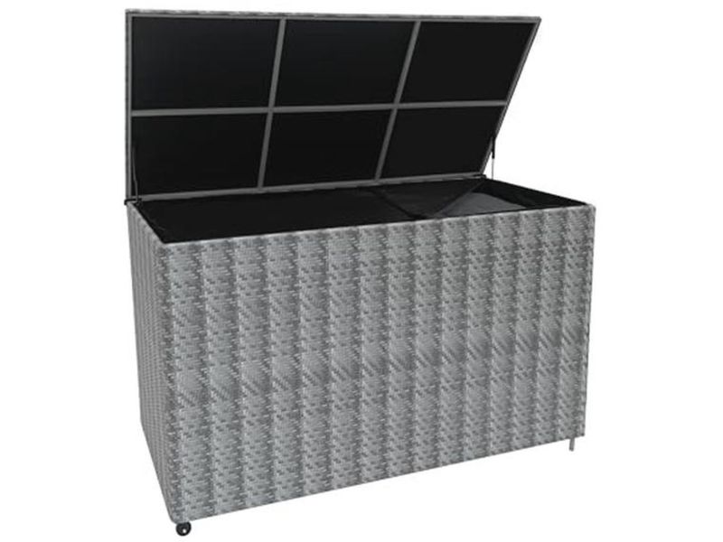 Waterdichte Tuinopbergbox 996L | Ruime Kussen- en Gereedschapskist met Gasondersteuning en Wielen | Weerbestendig en UV-Bestendig Grijs Design