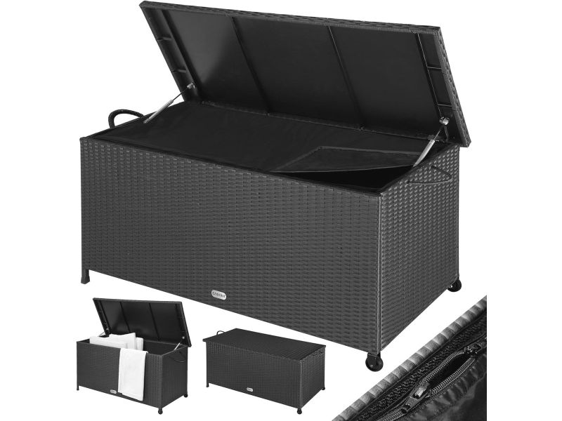 Waterdichte XXL Kussenbox met Wielen - 420L Opbergruimte voor Tuin en Balkon