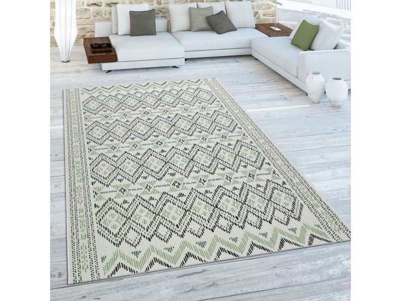 Weerbestendig Buitenkleed met Etnisch Patroon voor Patio en Balkon