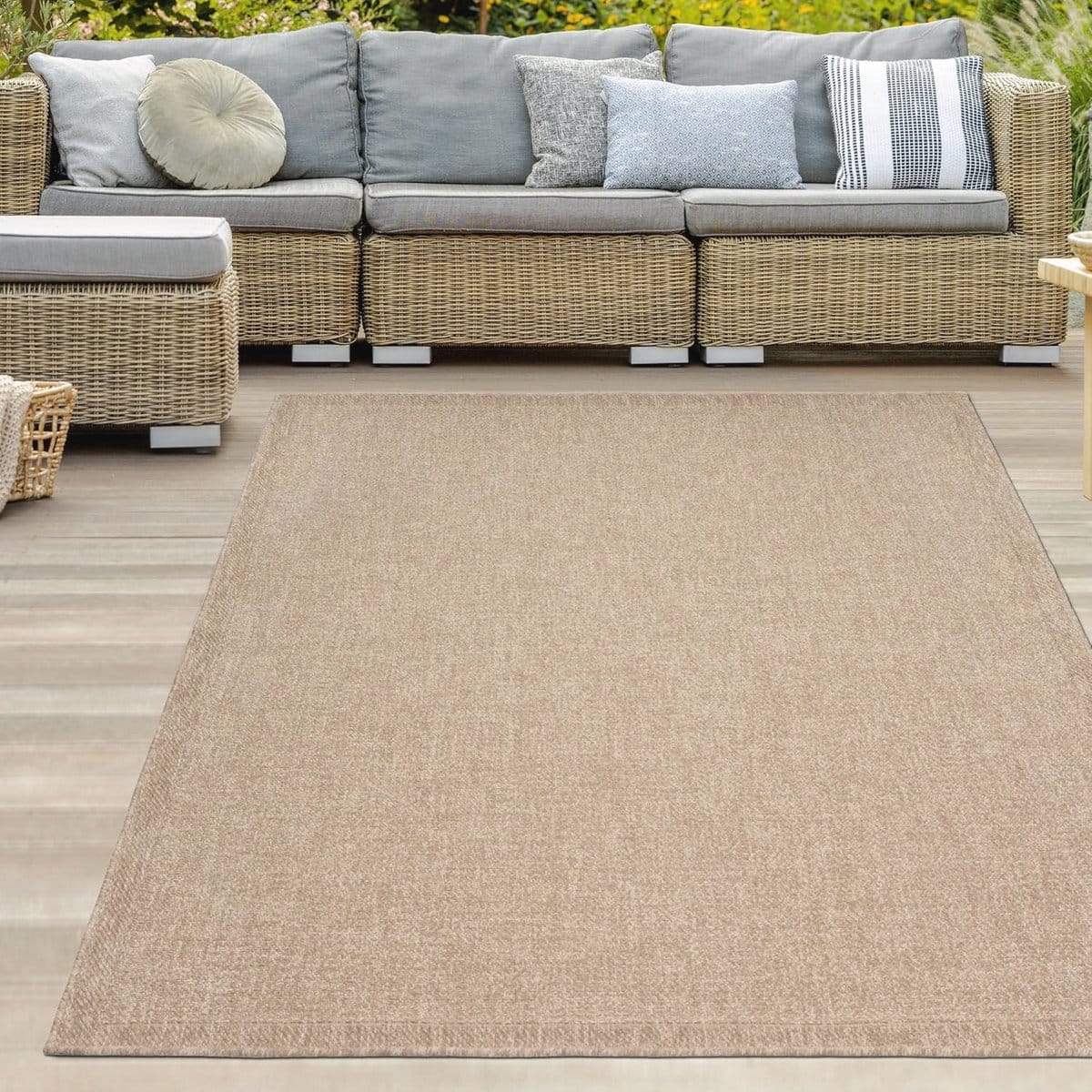 weerbestendig buitenkleed, sisal look, beige/naturel 160 x 230 cm