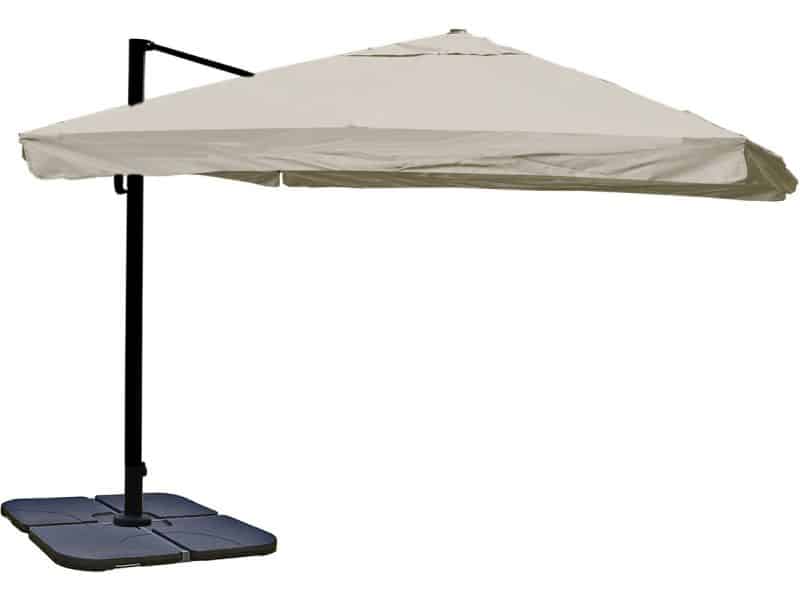 Zweefparasol MCW-A96, 3x4m (Ø5m) polyester aluminium/staal 26kg ~ Flap